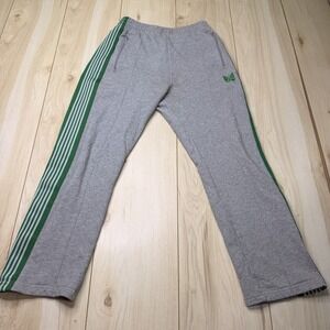 Needles Velour Track pants Gray And Green IN187 Sz Small Made In Japan